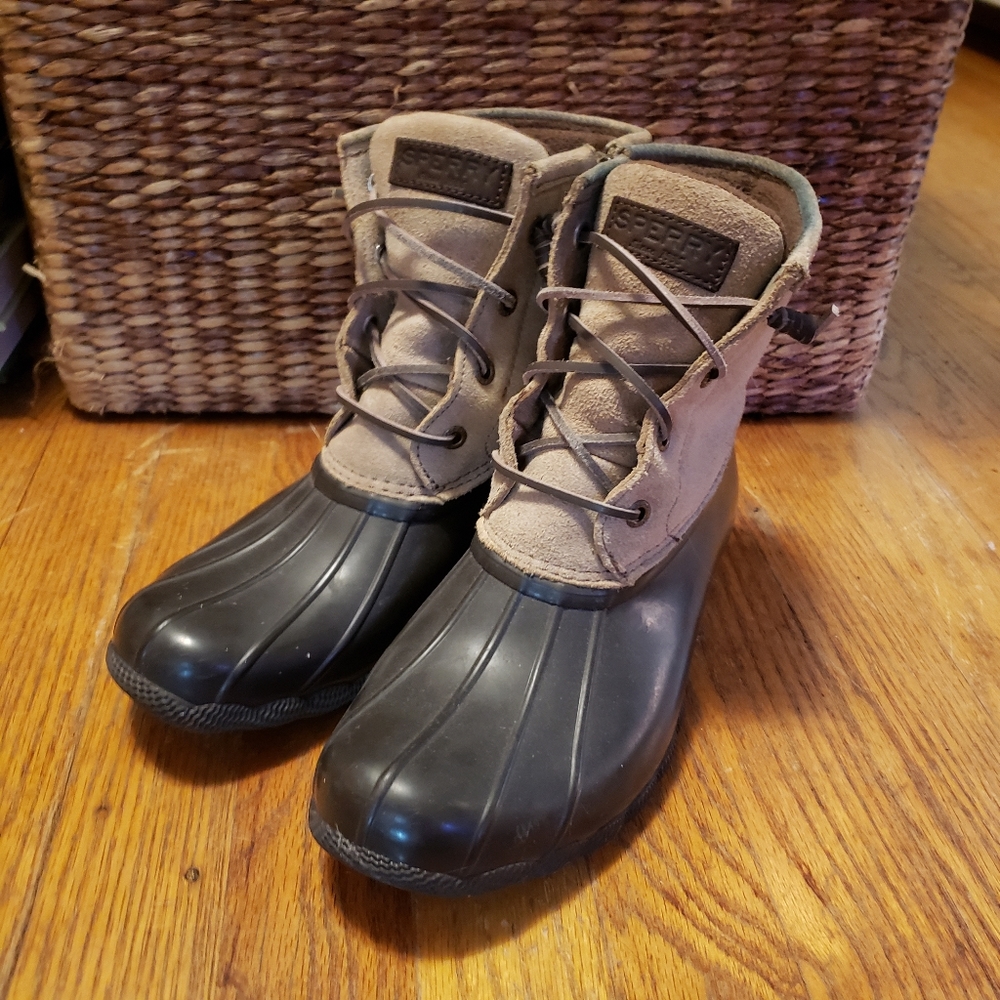 Women's Sperry Top-Sider Suede Duck Boot Size 8 Right Shoe Damage